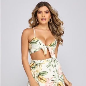 Windsor SUMMERTIME STUNNER FLORAL SKIRT CROP TOP SET BRAND NEW WITH TAGS